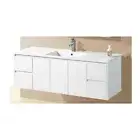 1500*450*500mm Vanity Wall Hung Slim Ceramic Top Basin Finger Pull Drawers
