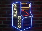 Game Room Arcade 24"x20" Neon Sign Wall Store Light Lamp With Dimmer