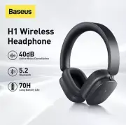 ​Wireless Headphones Baseus H1 Hybrid 40dB ANC 4-mics ENC Bluetooth 5.2 40mm