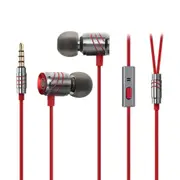 Metal 3.5mm Stereo Bass In-ear Wired Earpiece with Mic for Smart Phones
