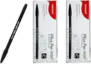 Monami Plus Pen 3000 Office Sign Pen Felt Tip Non Permanent Pen Fine Liner Water Based Ink Color Pen Complete Black 2 Dozen Box Total 24 Pens