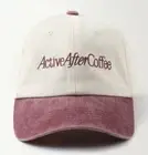 NEW Active After Coffee 'Serif Logo' 2-Tone Cap / Mocha Red / One Size