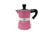 Coffee Culture Aluminium 1-Cup Espresso Stovetop Coffee Maker Brew Pot Pink