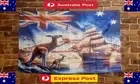 Australian Flag Aboriginal Art Anzac Day Lest We forget Banner 150x90cm New AUS