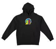 Krooked Skateboards Mark Gonzales Mad Back Fill Black Hoodie Sweatshirt