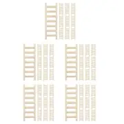 Set of 5 Miniature Wooden Ladder Dollhouse Furniture Step Micro Landscape Model
