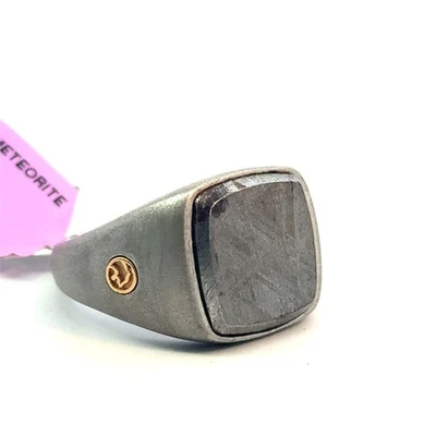NIB EFFY sterling silver 18k and meteorite ring size 10 retail $956