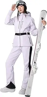[xwxwseui] Women 3L Insulated Slim Snowboard Suits 24-25 New Hooded Snow Jackets & Pants Set Waterproof Skiing 2 Pieces Sets