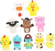 Boys and Girls Animal Finger Puppet Set 10pcs Vinyl Hand Puppets for Toddlers Storytelling Toys for Boys and Girls