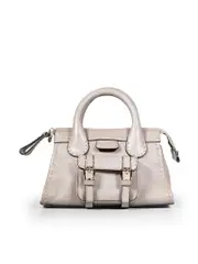 Grey Leather Edith Mini Bag