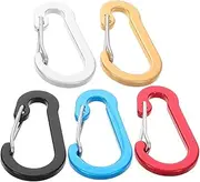 [WHAMVOX] 20pcs Keychain Carabiner Clips Lightweight Aluminum D Ring Hooks for Camping Hiking and Outdoor Activities Durable Key Chain Clips