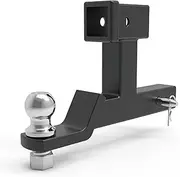 Canbe Dual Hitch Ball Mount Tongue Multi Use 2" Tow Bar Trailer Camper Bike Rack 4WD