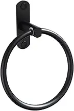 FCFZBTBNM Black Space Aluminum Towel Holder Round Bath Towel Ring Wall Mounted Rack Shelf Bathroom Accessories Towel Ring