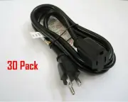 30 Pack 10Ft 16AWG Electrical Power Cord Extension NEMA 5-15P to 5-15R Cable UL