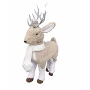 Christmas Plush White Scarf Reindeer 45cm