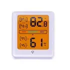 White Digital LCD Indoor Thermometer Hygrometer Humidity Meter Magnetic Backlit