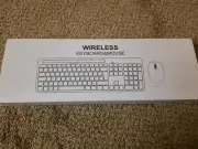 Wireless Keyboard and Mouse Combo, 2.4GHz Slim Full Size Quiet for PC Windows
