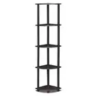 Furinno 99811DWN Turn-N-Tube 5 Tier Corner Display Rack Multipurpose Shelving...