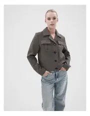 [Unison] Tweed Jacket in Chocolate