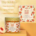 KAV Peach Salt Body Scrub - All Natural Exfoliating Salt Scrub for Body and Face