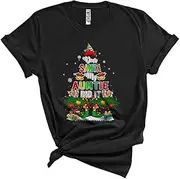 [Generic] Dear Santa My Auntie Did It, Colorful Christmas Tree ELF, Matching Family Pajama X-mas Group Unisex T-Shirt