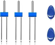 Fonyiunce Pack of 6 Sewing Machine Thread, Twin Needle Jersey, Twin Needle Stretch, W6 Double Needle, Jersey Needles for Sewing Machine, 3 Sizes 2/90, 3/90, 4/90, for All Standard Household Sewing