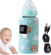 Portable Bottle Warmer - 3 Temp Adjustable Milk Warmer,Fast Heating Travel Accessories, Lightweight Breastmilk Heater for Boys, Girls