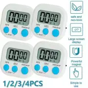 1~4X Kitchen Timer Magnetic LCD Digital Countdown Stopwatch W/Stand Alarm Clock