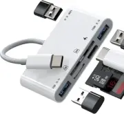 USB C SD Card Reader for Iphone(6in1)USB A OTG 3.0 Adapter Type C Charging Cable