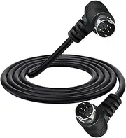 S-Video Mini 8-Pin DIN Cable, Double 90-Degree Male to Male Adapter for TV Receiver, TV, Monitor, Projector (1.8 meter)