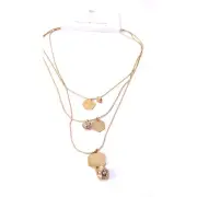 Ann Taylor LOFT Women's Modern Hexagon Fireball Tiered Necklace NWT 35
