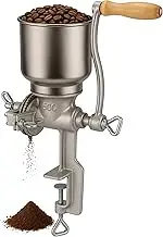 Iron Grain Mill Manual Hand Crank Grinder for Corn, Oats, Wheat, Coffee, Nuts, Malt - Hand Operated
