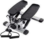 Mini Stepper Stair Stepper Exercise Equipment with Resistance Bands and Twisting Action,Multi-Function Stepper for Begin