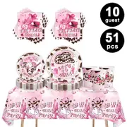 Western CowGirl Theme Birthday Party 10 Guest Tableware Value Pack