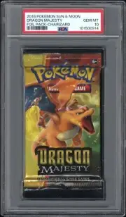 2018 POKEMON SUN & MOON DRAGON MAJESTY SEALED PACK CHARIZARD PSA 10 GEM MINT!