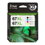 67 XL Set For HP 67XL Ink Cartridge Deskjet 2755 4155 2720e Envy 6010 6055 6020e
