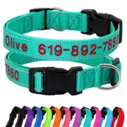 Personalized Dog Collar Custom Embroidered with Pet Name and Phone Number S-XL
