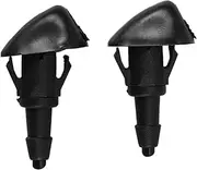 COMPUKAS 2pcs Windshield Washer Nozzles Kit Replacement Durable Front Washer Parts for Efficient Spray Performance Compatible with Automotive Wiper Systems for Front Windshield Cleaning