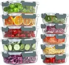 10 Packs Glass Meal Prep Containers W/Lids Glass Food Storage Containers Set