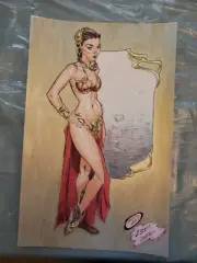 Star Wars - Slave Princess Leia 11x17 Original Art by Gerardo Neto