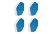 4x 2pc CleanUp Dual Steam Plus Mop Pads Replacement for Wertheim & Hoover White