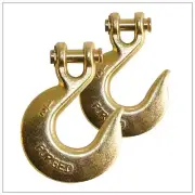 2 pack - 5/16" Grade 70 Clevis Slip Hook NO LATCH Tie Down Binder Trailer Haul