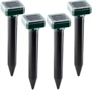 Solar Sonic Mole Repellent, Ultrasonic Solar Powered, Groundhog Repellent, Snake Rodent Gopher Spik
