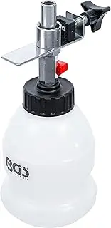 BGS Brake Fluid Refill Bottle, 1 l, Automatic Refilling with Valve and Clamp