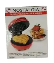 NOSTALGIA “MY MINI” HEART WAFFLE MAKER New!