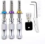 DBH 7.0MM,7.5MM,7.8MM 3Pcs Tubular Lock Pick Set with Transparent Tubular Practice Lock (Tool with Locks)