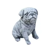 Outdoor Garden Home Yard Puppy Pug Resin Ornament Decoration
