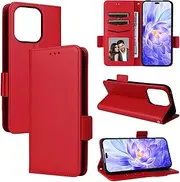Compatible with Asus Zenfone 10 5G Cover,Compatible with Asus Zenfone 10z 【PU Leather+Shell】 Card Holder Flip Stand Magnetic Closure Red