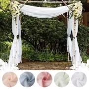 5ft x 32ft Premium Chiffon Sheer Backdrop Curtain Panel Ceiling Drape Events