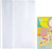 Reusable Book Cover Sleeves | Durable Clear A4 Protectors with Flexible Binding | Protective Book Wraps for Textbooks, Schoolbooks, Study Materials, Office Files, Academic Reference